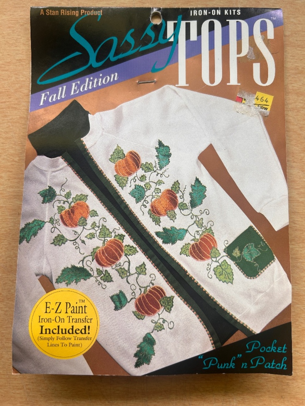 Vtg New Sassy Tops Fall Edition Iron On Kit Pumpkins Leaves Transfer Included